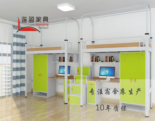 清遠(yuǎn)公寓鐵床圍起自己地盤(pán)，桌柜全都齊了